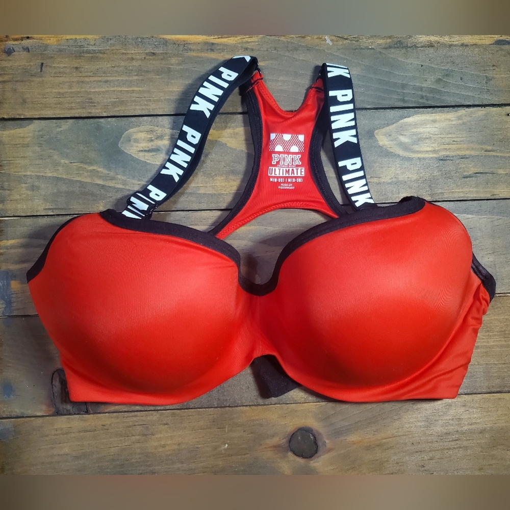 PINK Victoria's Secret Ultimate Red Sports Bra